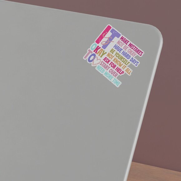 3pc - It's Okay To Sticker Decal Pack – Tumbler, Laptop - Picture 5 of 7